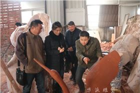 安徽青松集团考察华派雕塑