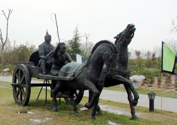《车马道》-安徽合肥三国遗址公园雕塑
